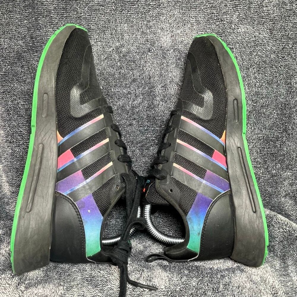 Adidas Originals Multix Monochrome Black Green Multi Color Men Size 7 - Picture 6 of 8